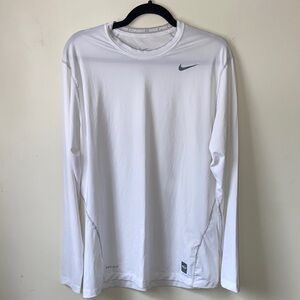 NWOT Nike Dri Fit White Long Sleeve Performance Shirt